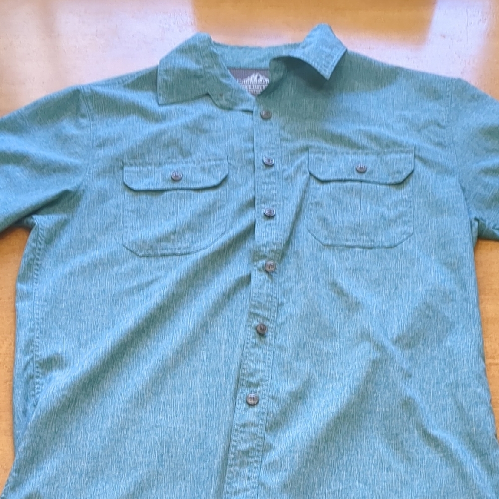 Croft & Barrow Teal Casual Button-Down Shirt